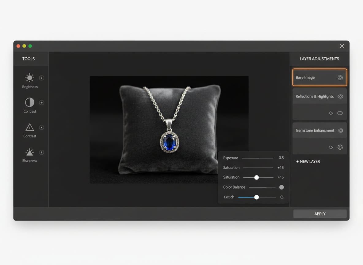 Shooting Bijoux Ia Guide Joaillerie 2025 - Screenshot Retouche