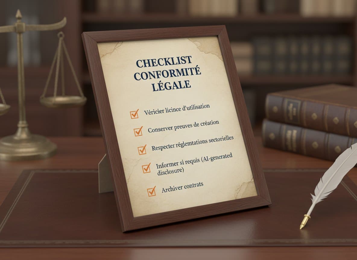 Droits Auteur Ia Generative Guide Legal 2025 - Checklist Legal