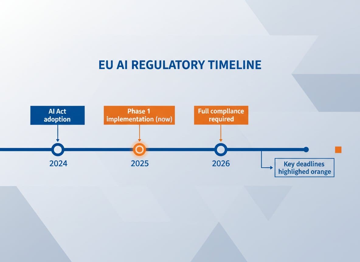 Ia Act Europeen Impact Visuels Marketing 2025 - Timeline Reglementation