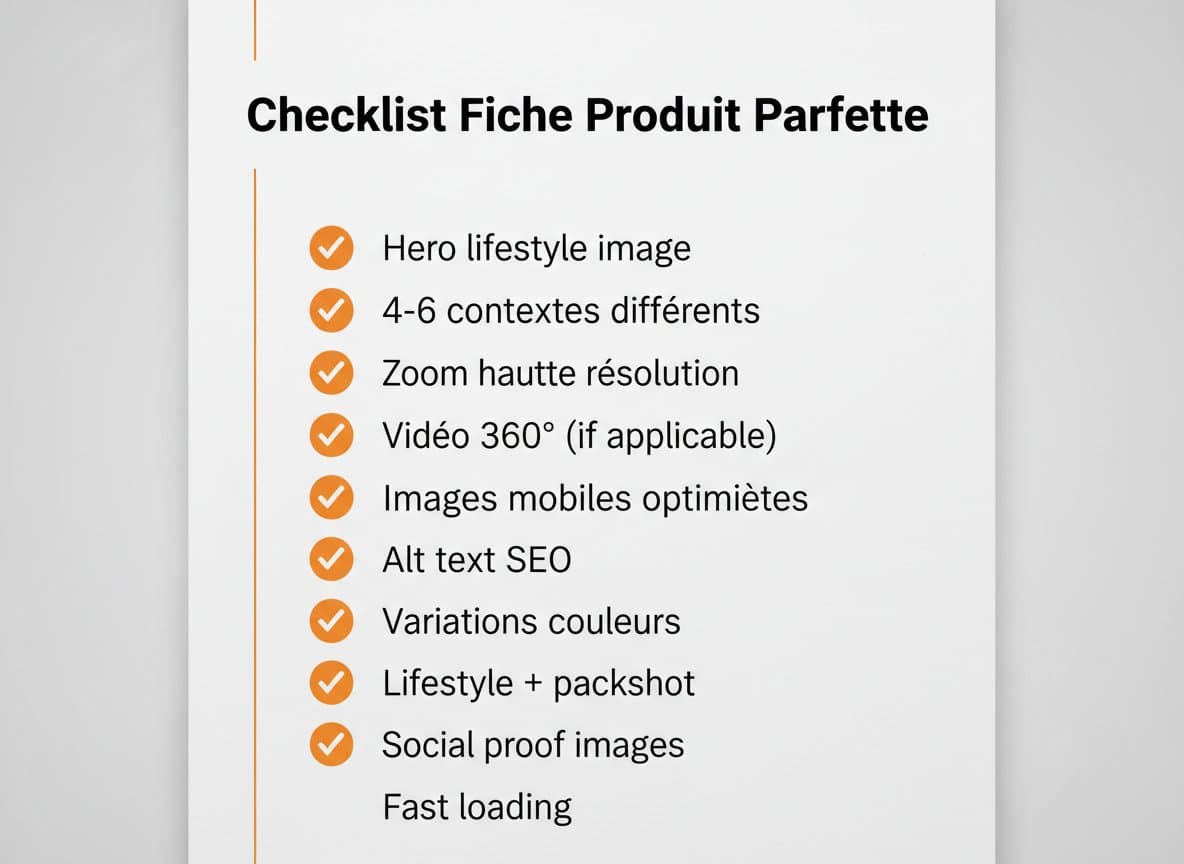 Optimiser Fiches Produits Visuels Ia Ecommerce - Checklist