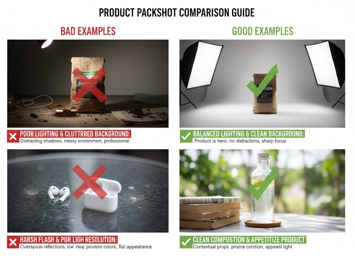 Preparer Packshots Pour Ia Guide Technique - Exemples Bon Mauvais