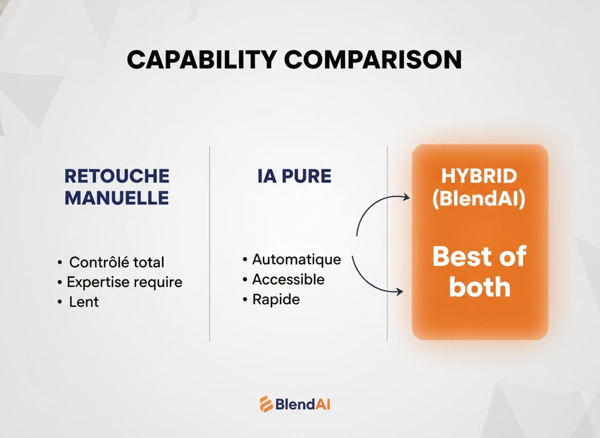 Retouche Manuelle Vs Ia Pure Visuels Produits - Comparison