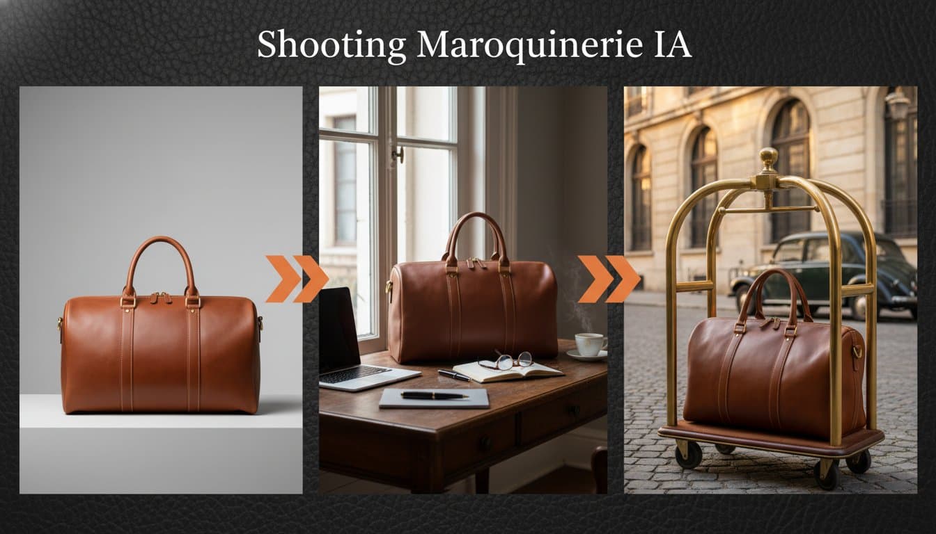 Shooting Maroquinerie Ia Packshot Lifestyle 2025 - Hero