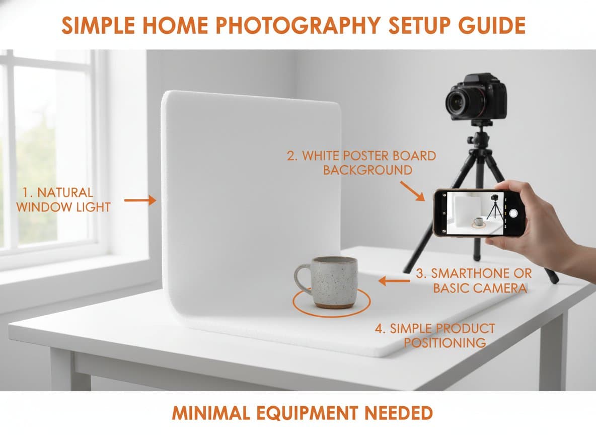 Shooting Produit Sans Studio Guide 2025 - Setup Maison